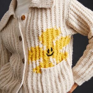 ANTHROPOLOGIE FLOWER CARDIGAN